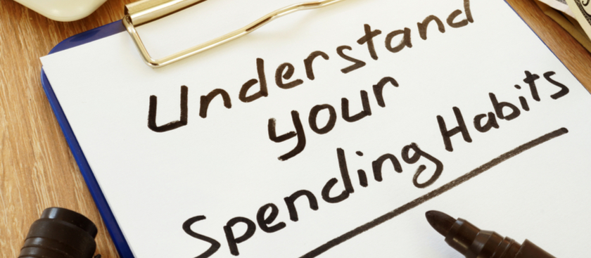 Clip board with understand your spending habits written